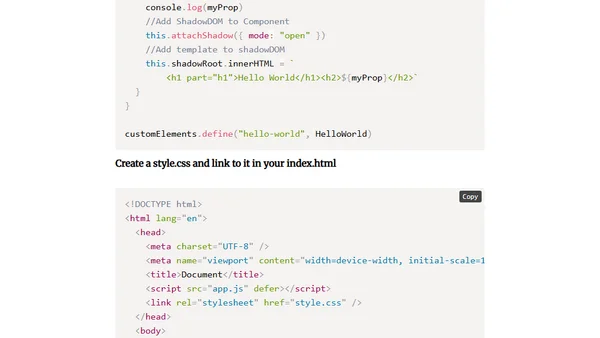Web Components Part 2 - Styling and Slots