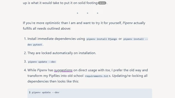 Python Application Dependency Management