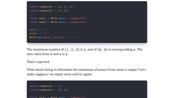 Why Math.max() Without Arguments Returns -Infinity