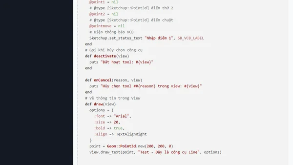 Tool trong SketchUp Ruby