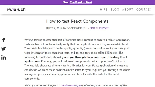 How to test React Components