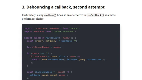 How to Debounce and Throttle Callbacks in React