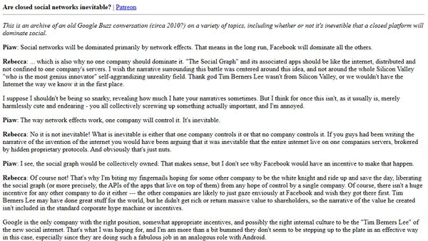 Are closed social networks inevitable?