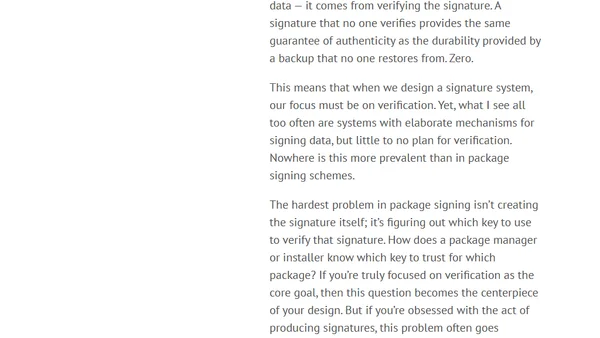 Signatures are like backups