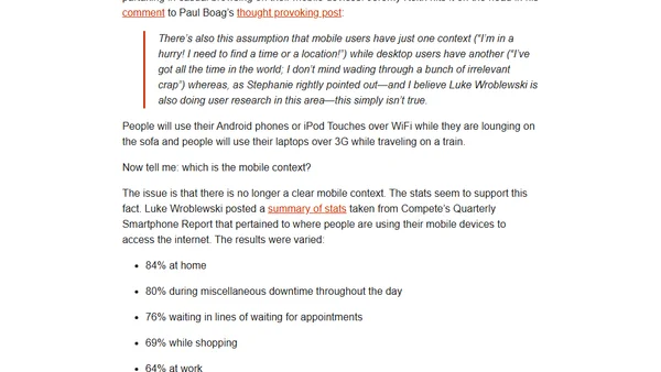 Responsive Web Design and Mobile Context
