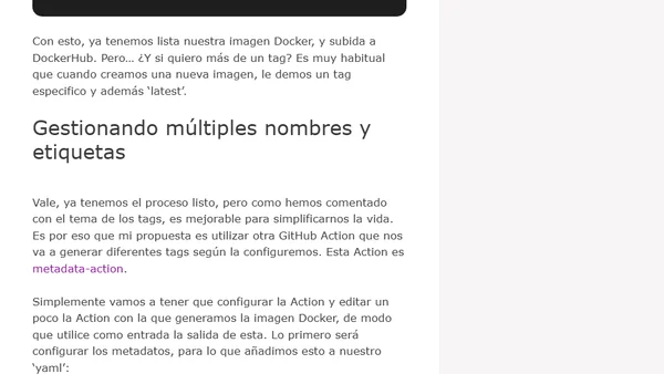 Generando y publicando imágenes Docker con GitHub Actions