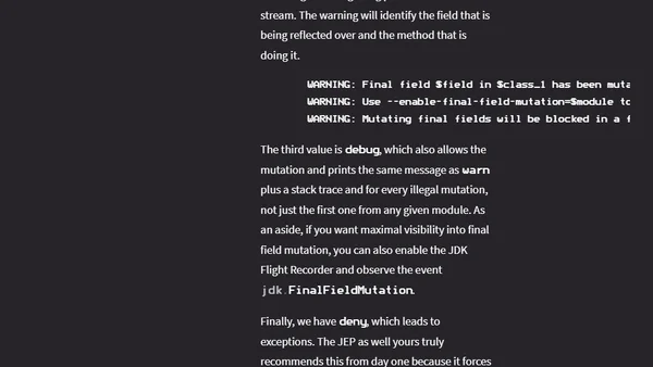 Java 26 Warns of Deep Reflection - Inside Java Newscast #101