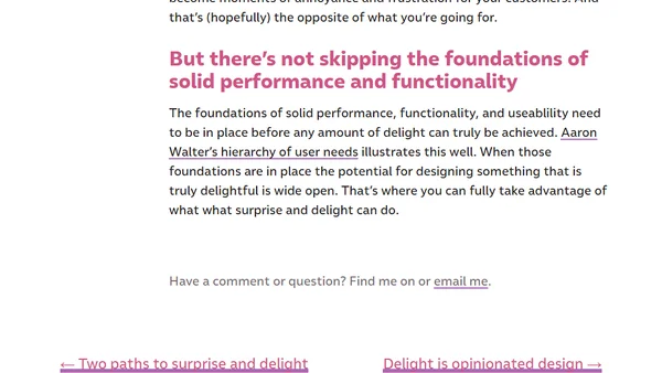 Surprise and delight can’t fix bad UX