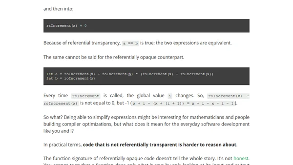 Referential Transparency in Swift