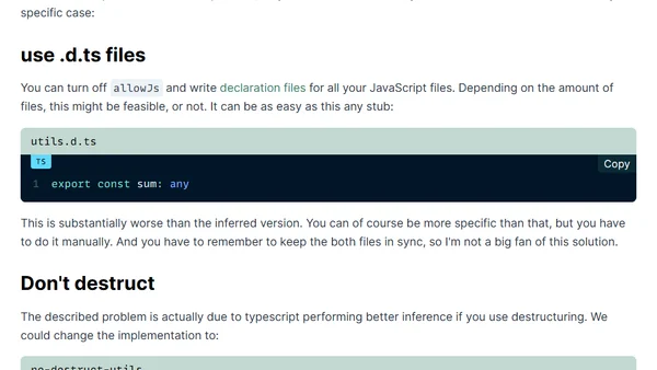 Calling JavaScript from TypeScript