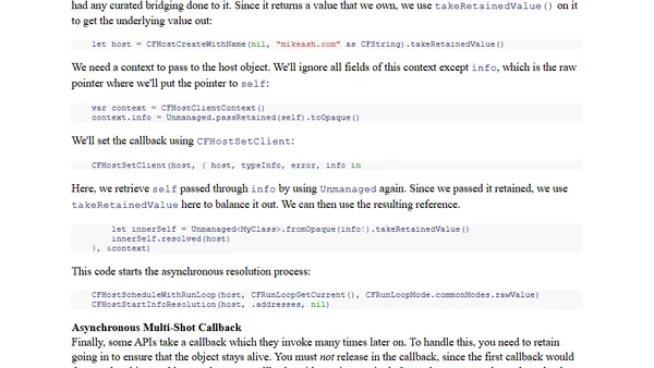 Friday Q&A 2017-08-11: Swift.Unmanaged
