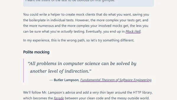 “Don’t Mock What You Don’t Own” in 5 Minutes