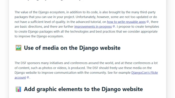 My Django roadmap ideas 💡