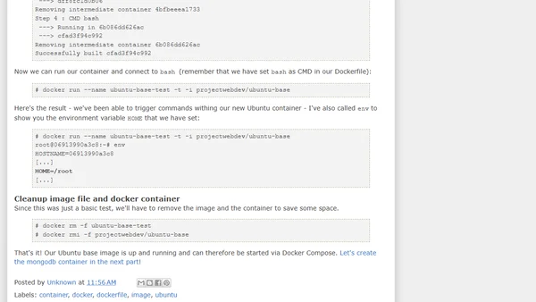 Series: How to create your own website based on Docker (Part 6 - Creating Ubuntu Base Image)
