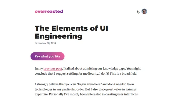 The Elements of UI Engineering