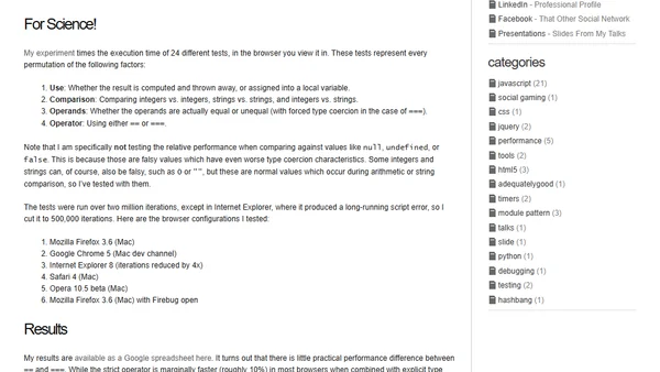 Performance of === vs. ==