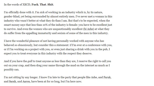 I Don't Have Time For Your Sexism