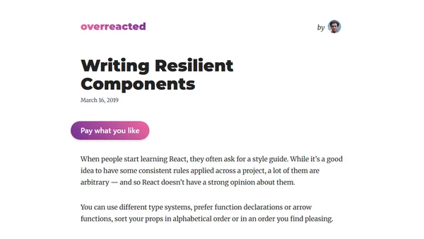 Writing Resilient Components