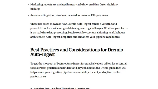 Deep Dive into Dremio's File-based Auto Ingestion into Apache Iceberg Tables