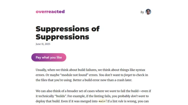 Suppressions of Suppressions