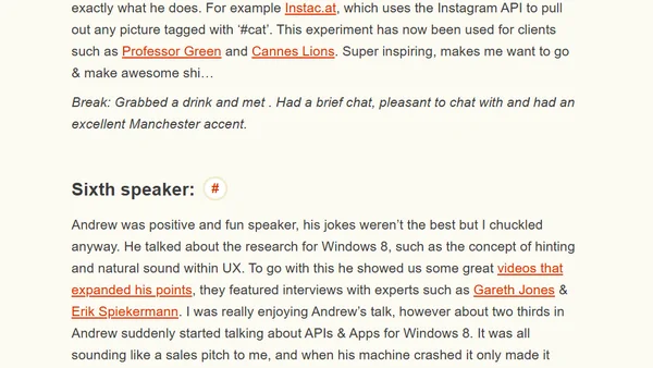 Web Dev Conference 2012: Look back