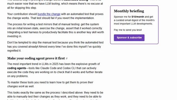 Your job is to deliver code you have proven to work