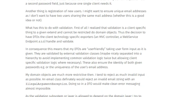 Validating domain objects