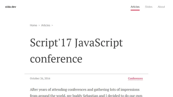 Script'17 JavaScript conference