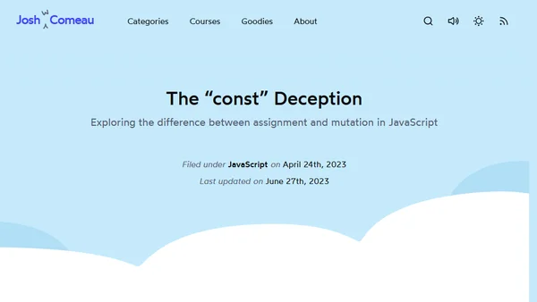 The “const” Deception