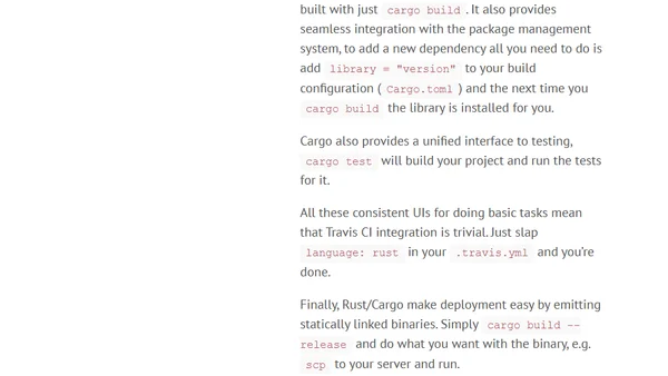 Rust: A modern programming environment