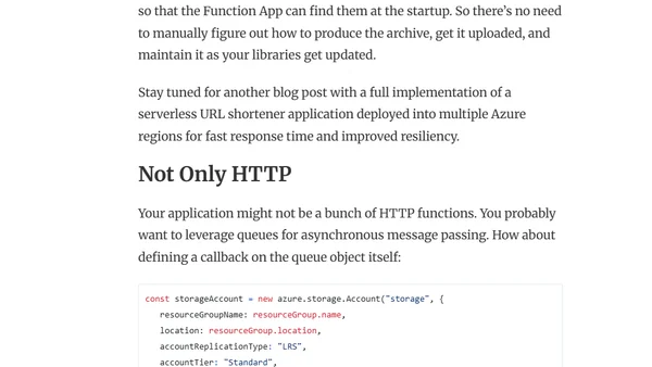 Serverless as Simple Callbacks with Pulumi and Azure Functions