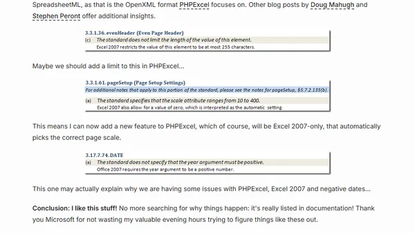 ECMA-376 implementation notes are out