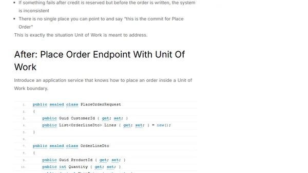 Enterprise Patterns for ASP.NET Core Minimal API: Unit of Work Pattern