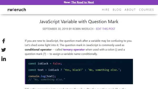 JavaScript Variable with Question Mark