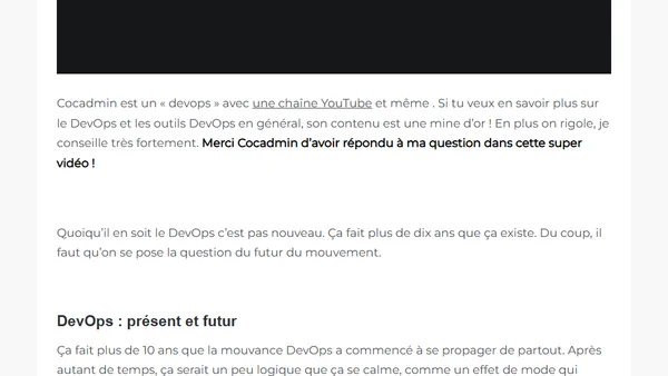 Quand les développeurs passent DevOps