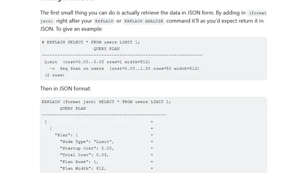 Explaining your PostgreSQL data