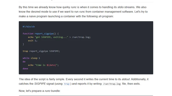 Implementing Container Runtime Shim: runc