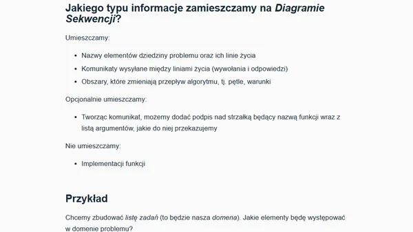 Diagram Sekwencji w UML (przykłady w JavaScript)