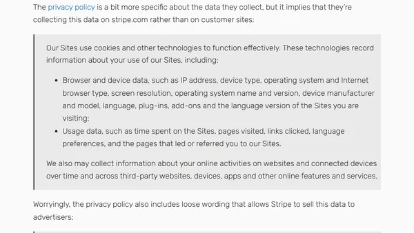 Stripe is Silently Recording Your Movements On its Customers' Websites