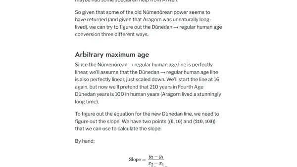 How old was Aragorn in regular human years?