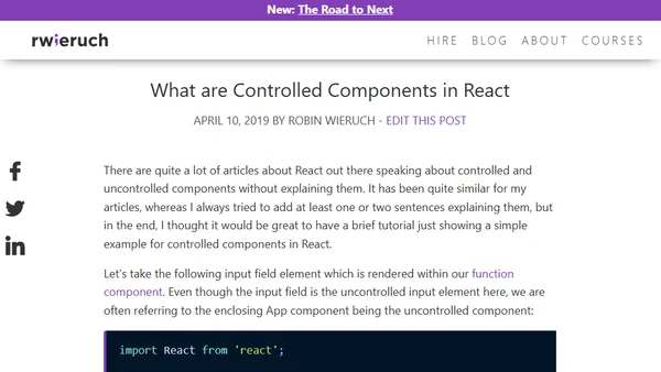 What are Controlled Components in React