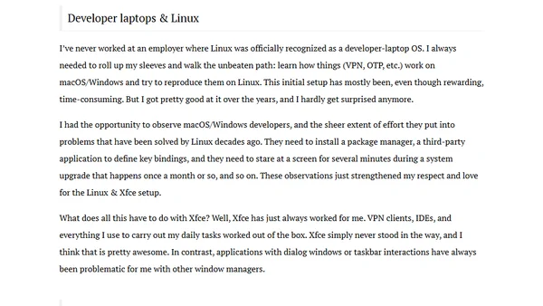 Xfce, the Most Boring Desktop Environment