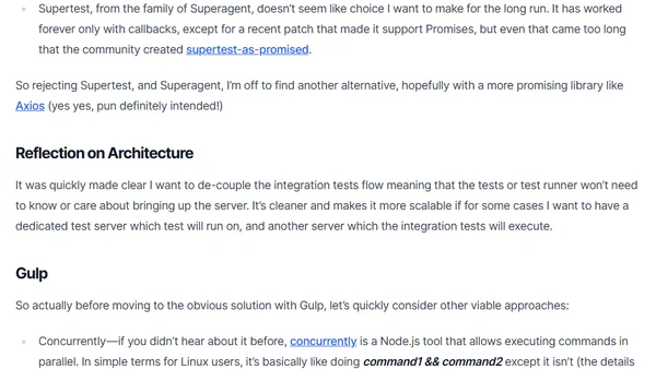 Wiring up Ava.js Integration Tests with Express, Gulp, but not Supertest.