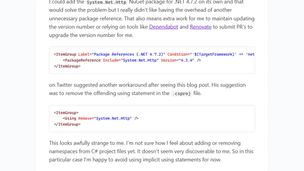 The Problem with C# 10 Implicit Usings