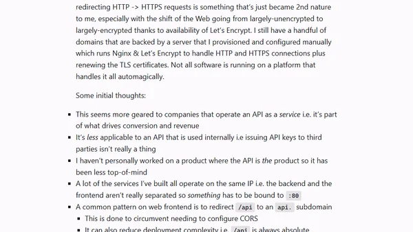 Re: Your API Shouldn’t Redirect HTTP to HTTPS