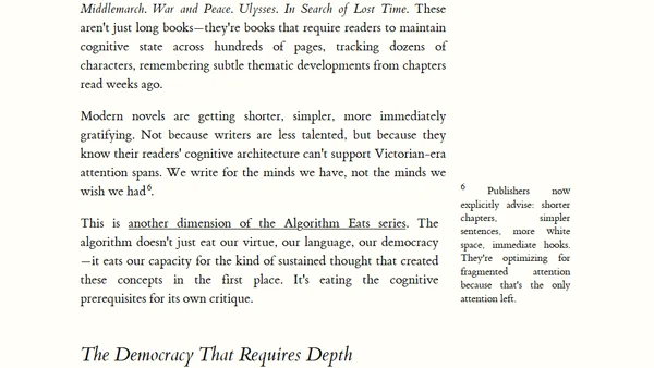 The Cognitive Architecture We Lost: When Minds Had Time to Think