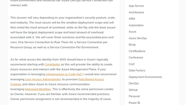 Azure DevOps Pipelines: Discovering the Ideal Service Connection Strategy
