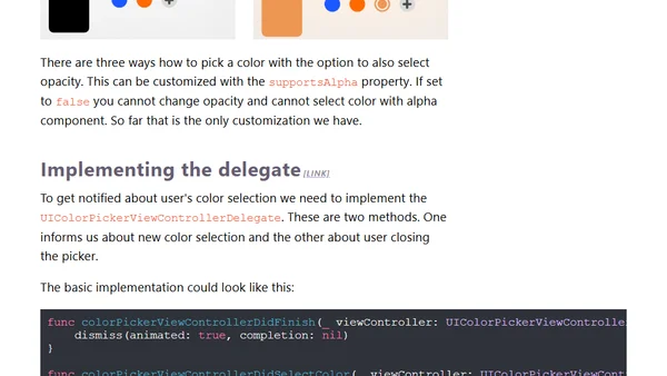 Look at the new UIColorPickerViewController in iOS 14