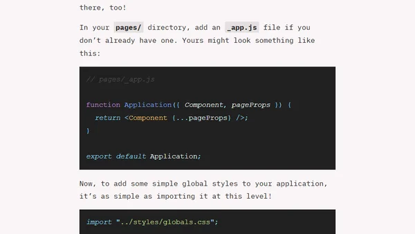 Global Styles in Next.js