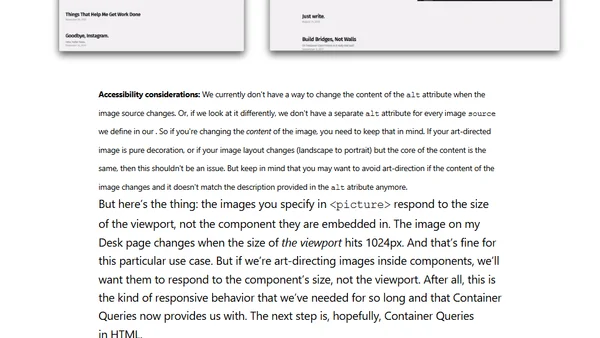 Component-level art direction with CSS Container Queries